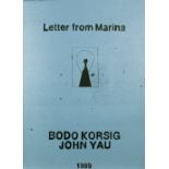 Bodo Korsig - John Yau. Letter from Marina.