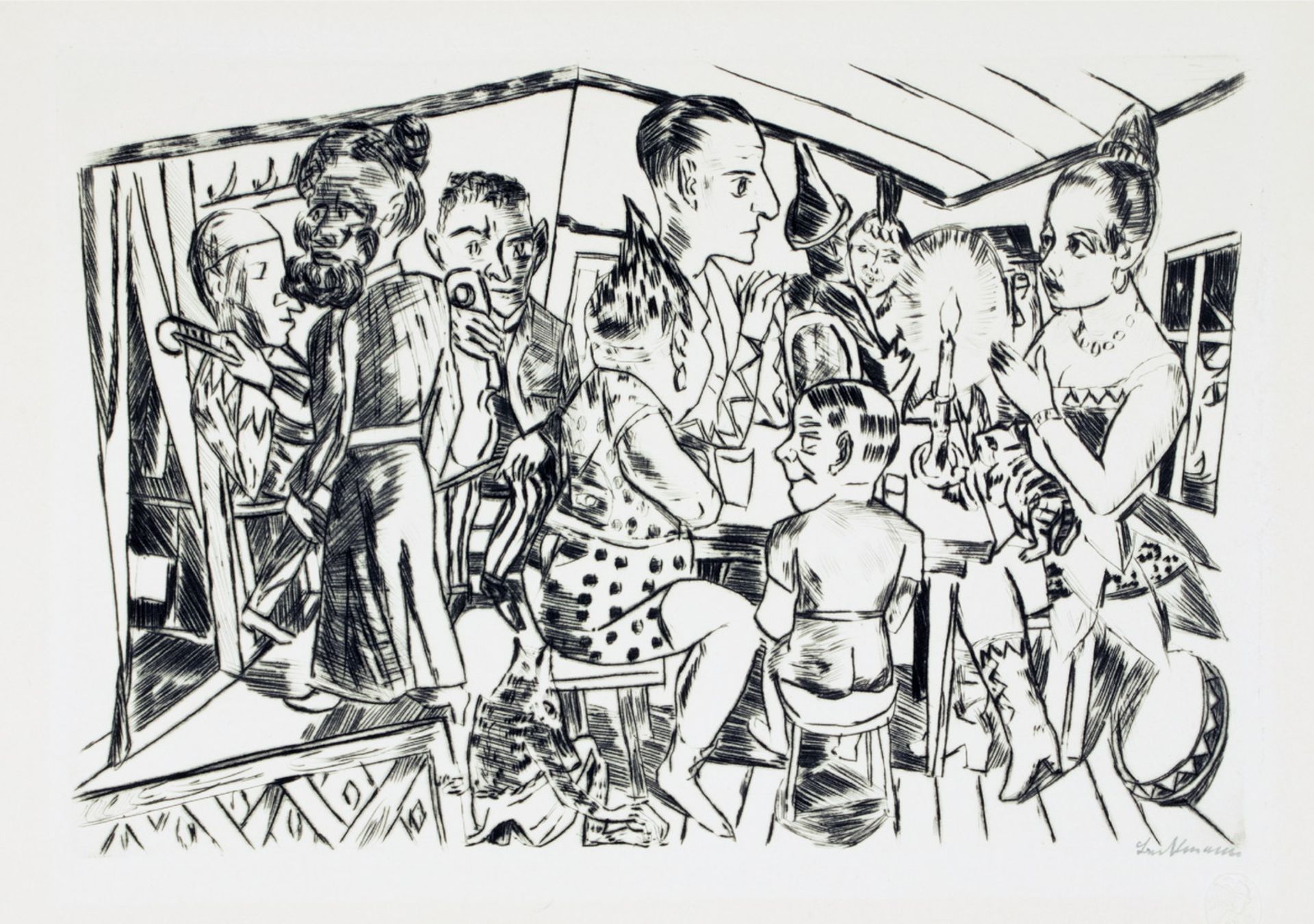 Max Beckmann. Jahrmarkt. - Image 4 of 11