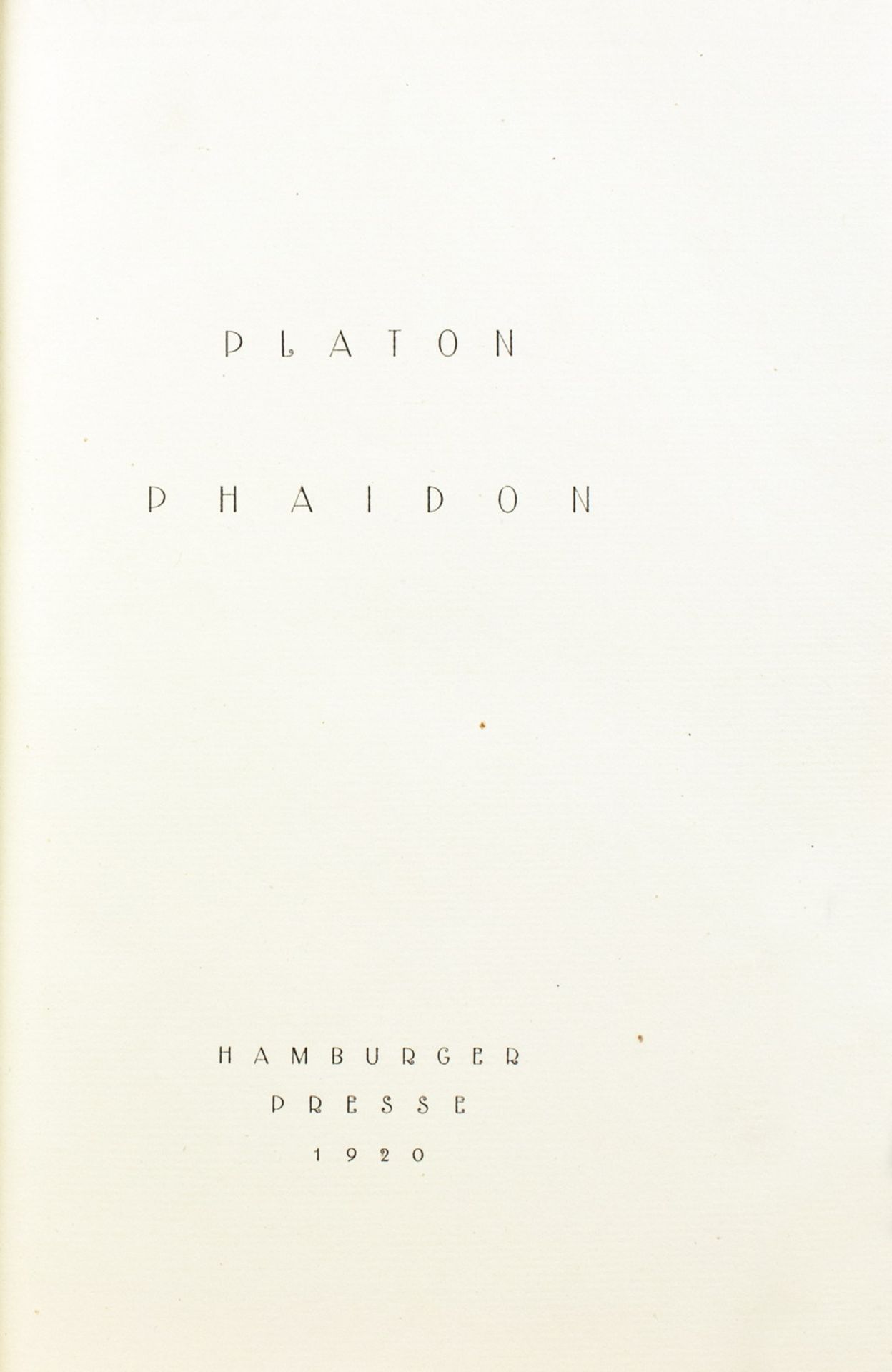 Hamburger Presse - Platon. Phaidon - Bild 2 aus 2