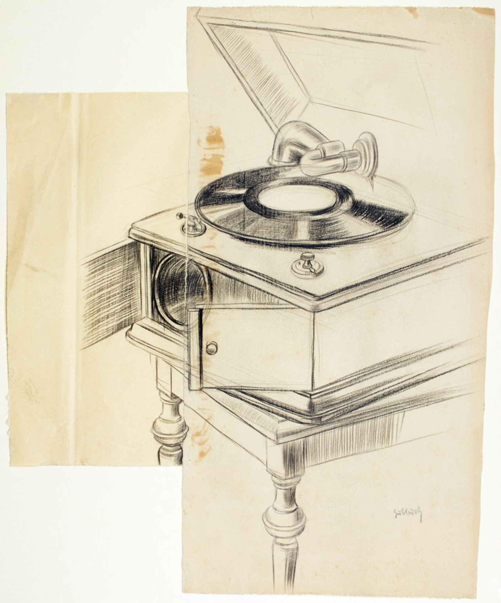 Karl Hubbuch. Grammophon.