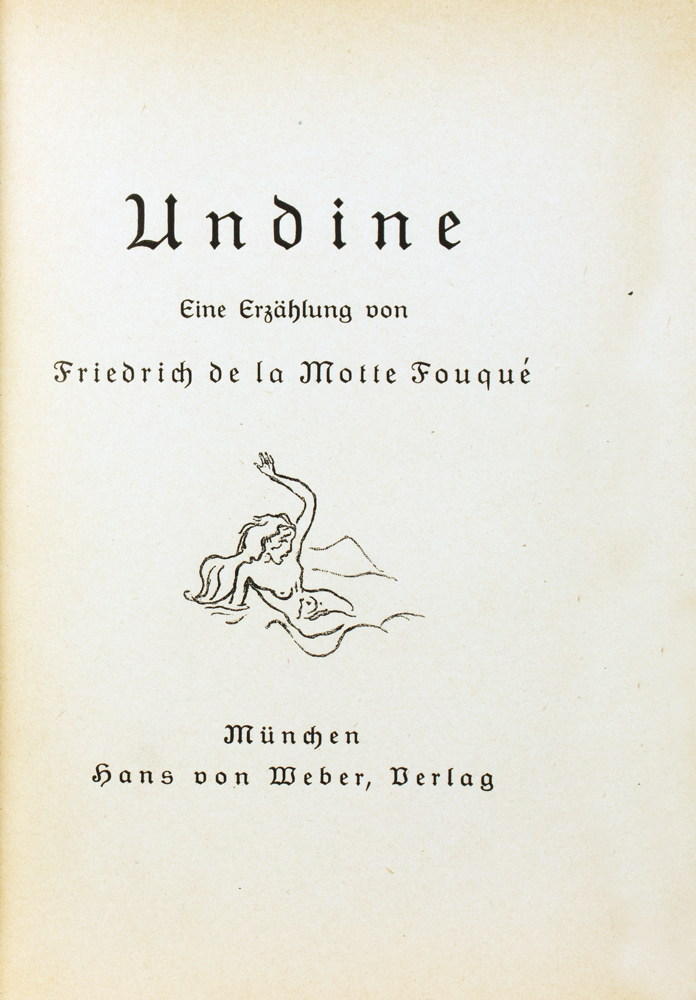 Dreiangeldrucke - Friedrich de la Motte Fouqué. Undine. - Image 2 of 2