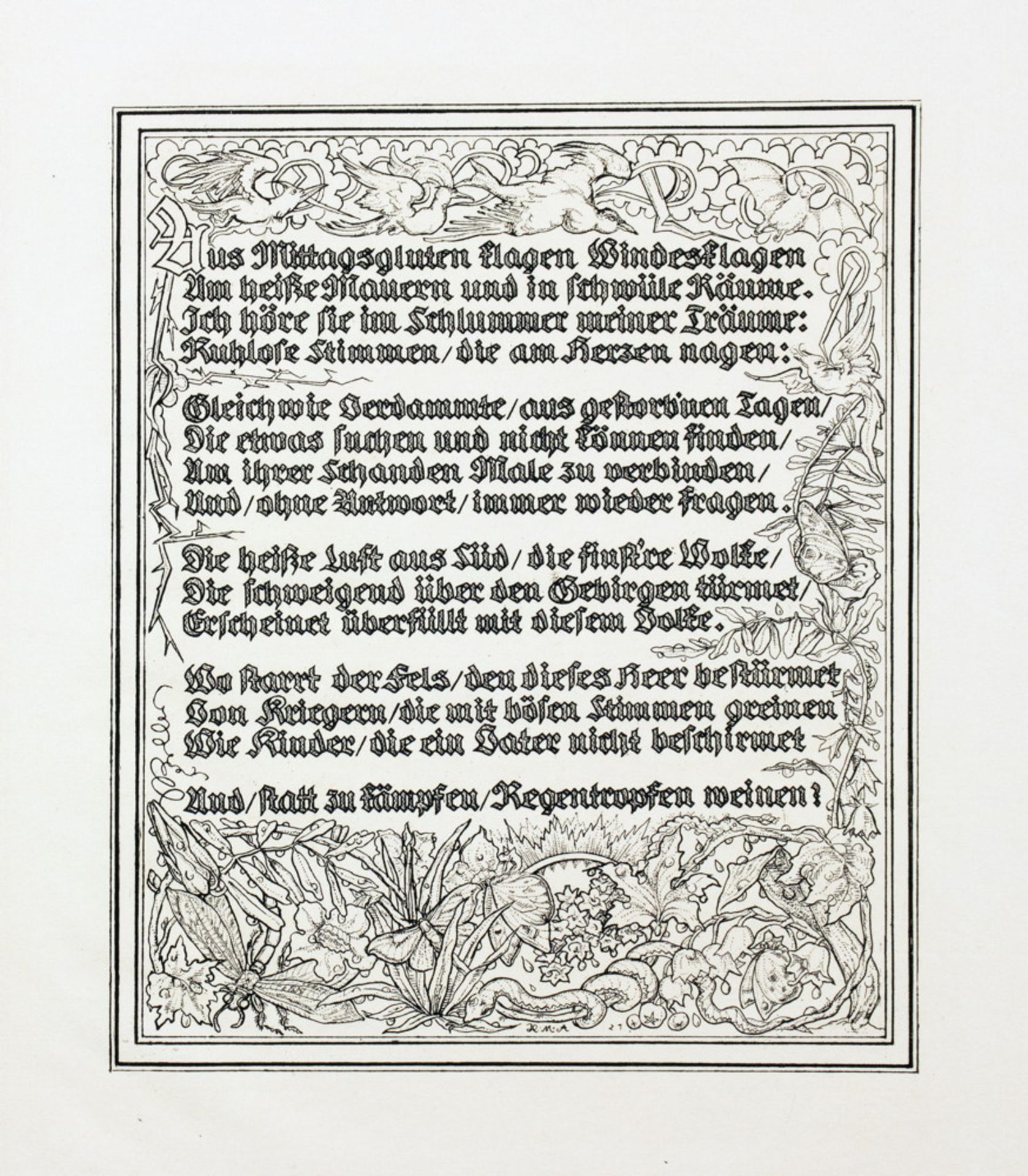 Einbände - Türkisfarbener Maroquinband mit vergoldeter Deckelvignette, signiert »K. Grünewald«, - Image 4 of 4