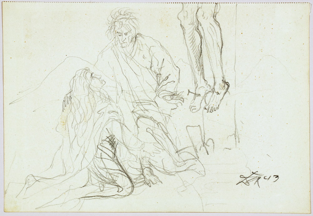 Otto Dix. Studie zu "Kreuzigung".