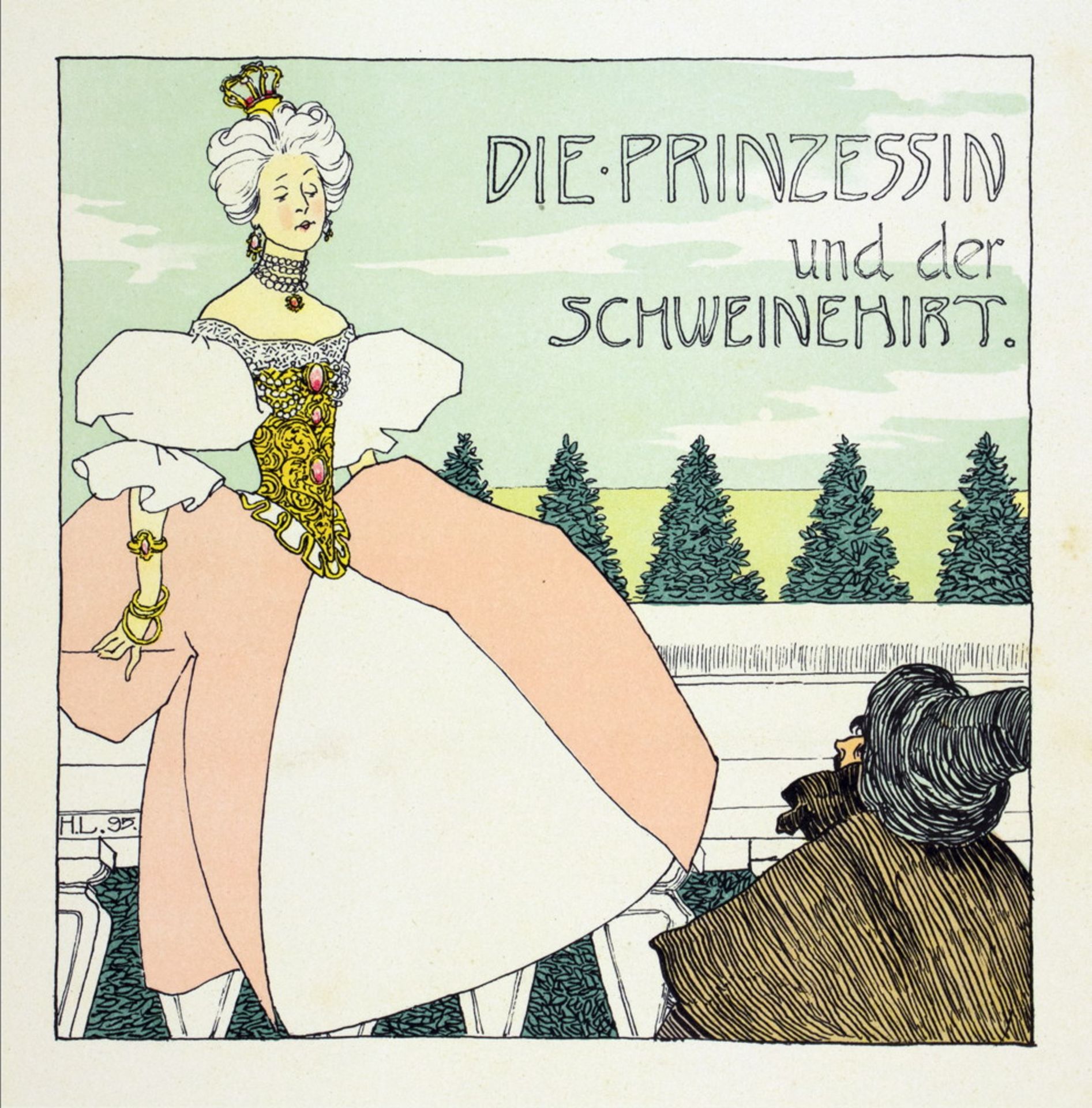 Wiener Jugendstil - H[ans] C[hristian] Andersen. Die Prinzessin und der Schweinehirt.