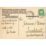 Postkarte »Staatliches Bauhaus Weimar«.