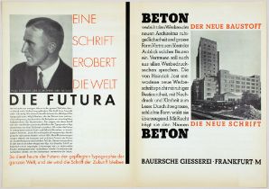 Typographie - Werbefaltblatt Bauersche Giesserei