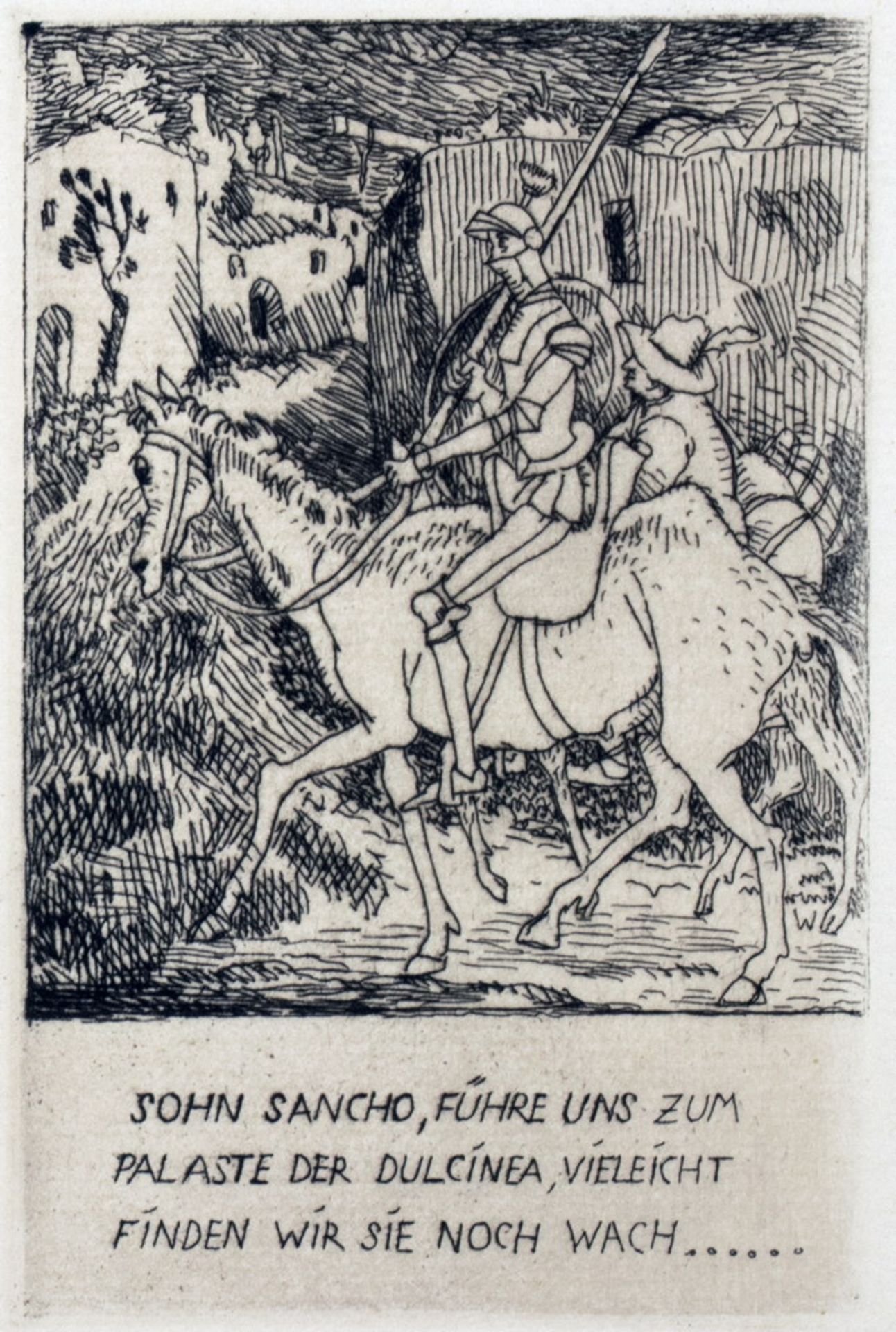 Karl Walser - Miguel de Cervantes Saavedra. Leben und Thaten des scharfsinnigen Edlen Don Quixote vo - Image 2 of 5