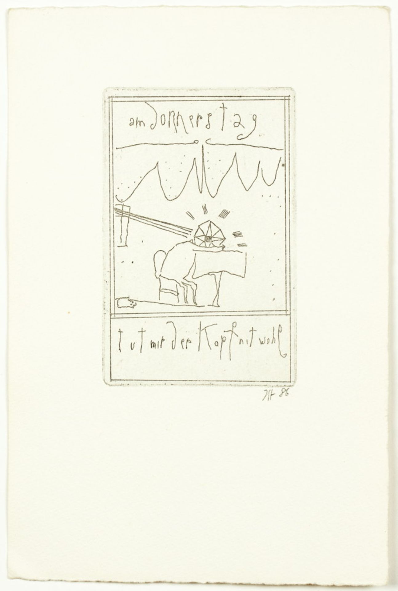 Horst Janssen. Am Montag fängt die Woche an. - Image 4 of 8