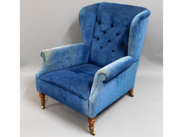 A c.1900 upholstered armchair