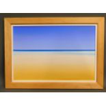 A framed oil on canvas of Brazilian beach & surf s