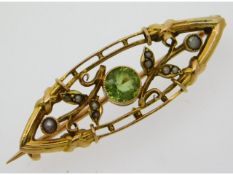 A Victorian 15ct gold brooch set with 4.8mm diamet