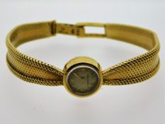 A ladies 18ct gold Jaeger Le Couture wrist watch,