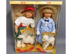 Two boxed limited edition Steiff dolls, approx. 22