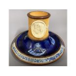 A Victorian Doulton Lambeth stoneware M. B. Foster & Sons Ltd. Bottled Beer advertising vesta holder