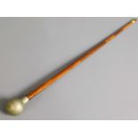 A "Kings Own" Malacca swagger stick, 27.5in long