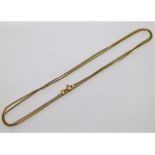 An 18ct gold chain, 24in long, 4.12g