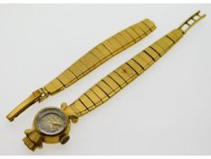 An 18ct gold ladies Omega wrist watch, a/f, 29.6g