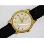 A gents Omega wrist watch, 34mm case diameter, run