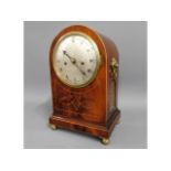 A Regency period mahogany bracket clock with doubl