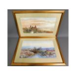 A pair of gilt framed William Widgery watercolours