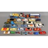 A quantity of vintage playworn mixed diecast toy v