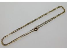 A yellow metal chain, electronically tests as 9ct