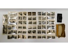 A collection of stereoscope photo cards, thirty fe