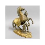 A c.1900 bronze with gilding, Marley horse, 9.75in