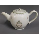 An early 19thC. Chinese porcelain teapot with mono