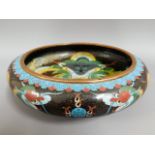 An early 20thC. Chinese cloisonné bowl with dragon