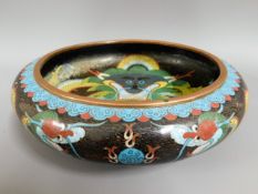 An early 20thC. Chinese cloisonné bowl with dragon