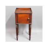 A Gillows style 19thC. mahogany pot cupboard, 31.5in tall