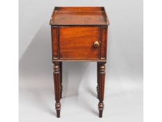 A Gillows style 19thC. mahogany pot cupboard, 31.5in tall