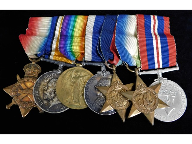 A seven medal set from WW1 & WW2 awarded to K.6157