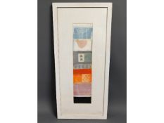 A framed acrylic abstract painting by David Briggs