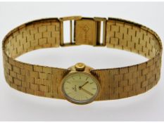 A ladies 9ct gold Cyma wrist watch, 35.68g