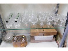 A set of eight Scottish cut glass crystal whisky t