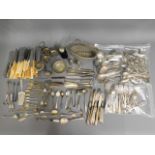 A large quantity of mostly silver plated cutlery &