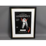 A framed Robert Lenkiewicz exhibition poster, 33in