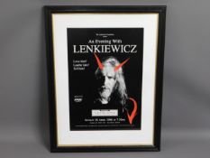 A framed Robert Lenkiewicz exhibition poster, 33in