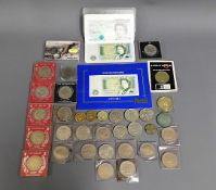 A quantity of mixed coinage, crowns & coinage incl