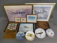 A selection of aviation prints & plates including