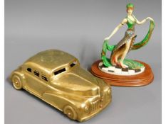 A novelty Betel brass motor car company watercolou