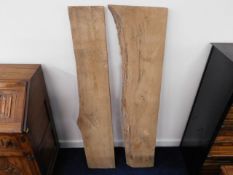 Two elm planks, approx. 51in x 10.5in