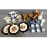 A quantity of mixed ceramic items including six Or