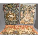 Three tapestries, two 39in x 28.5in & one 55.5in x