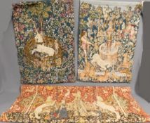 Three tapestries, two 39in x 28.5in & one 55.5in x