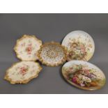 A decorative c.1900 Meissen gilded bowl (chip to o