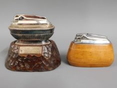 Two vintage Ronson table lighters