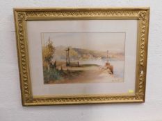 A gilt framed Rubens Southey watercolour, dated 19